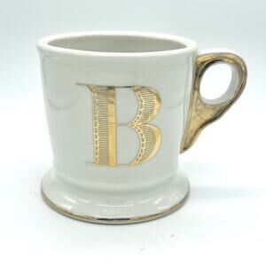 Anthropologie LTD EDT Golden Monogram B mug